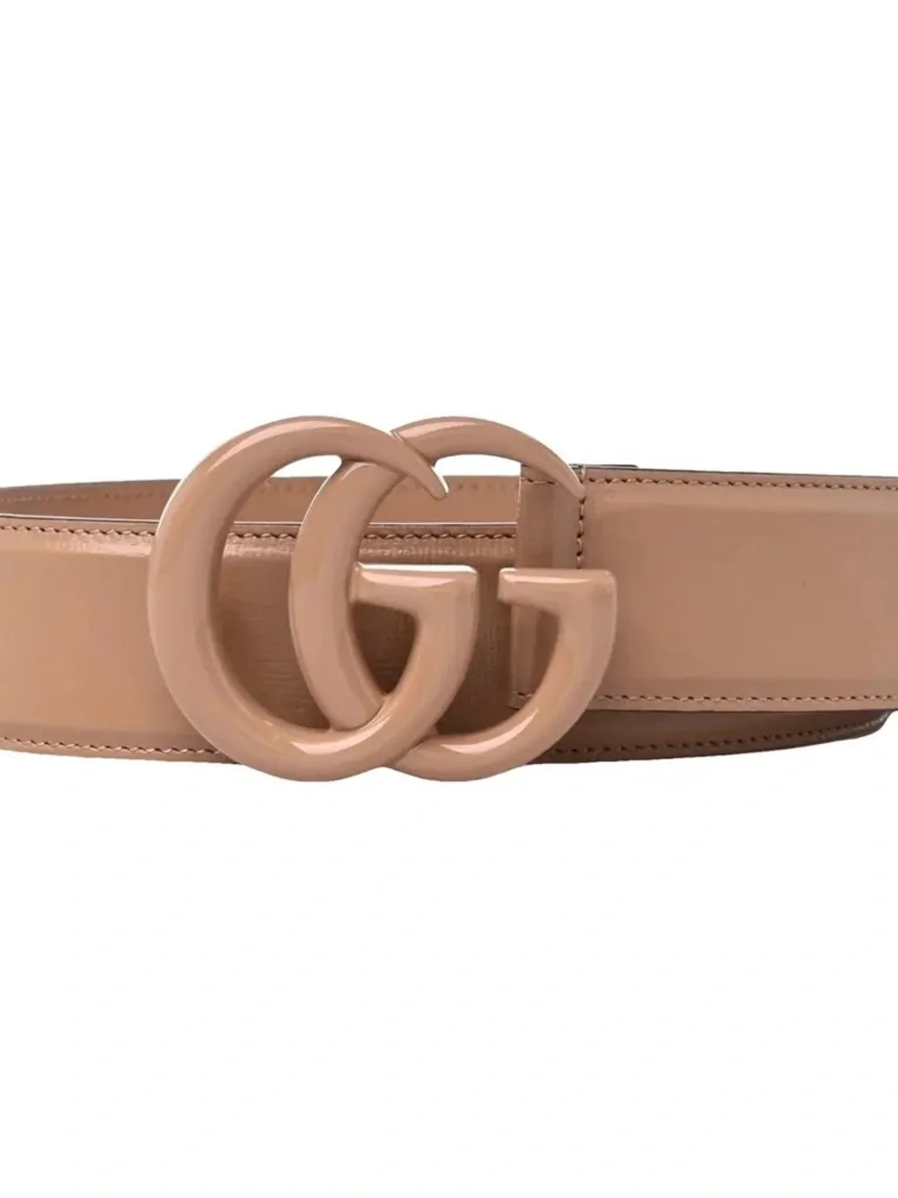 Gucci | Accessories | Gucci Nude Patent Double G Waist Belt  display picture 2